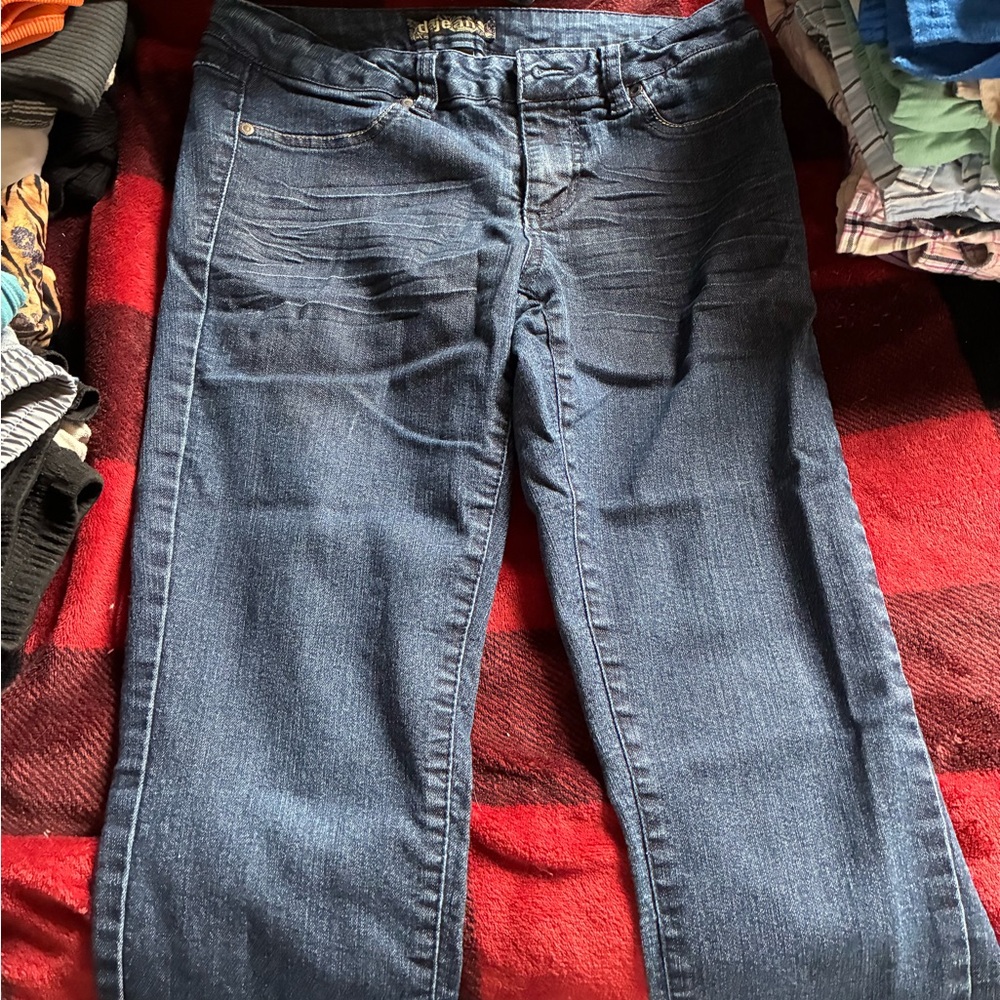 d. jeans Women's Dark Blue Straight Leg Denim